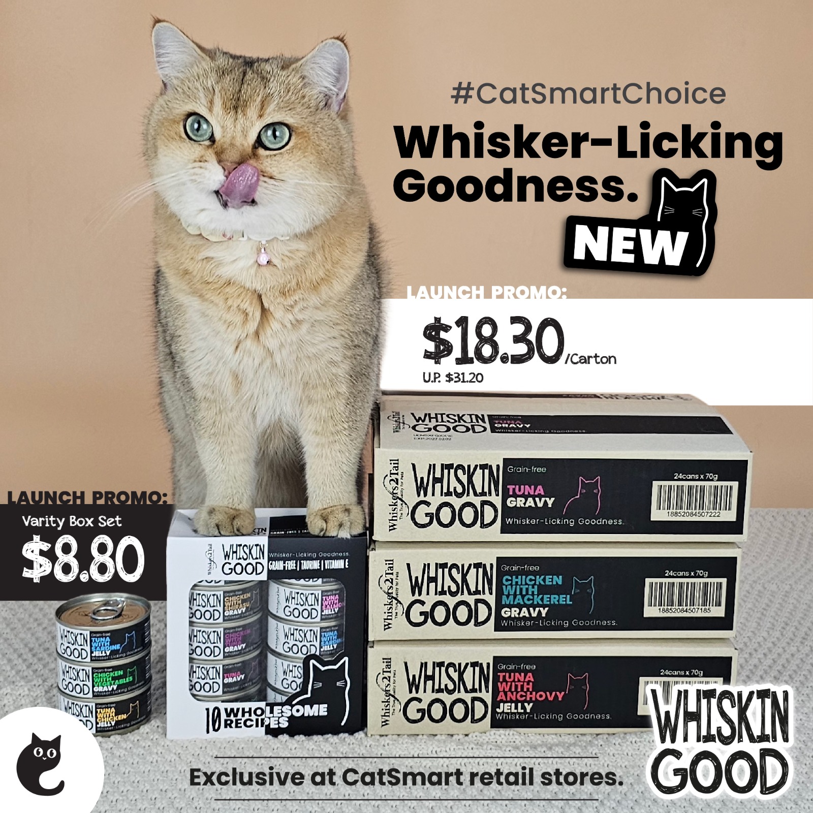 Meet our NEW whisker-licking wet food, WhiskinGood